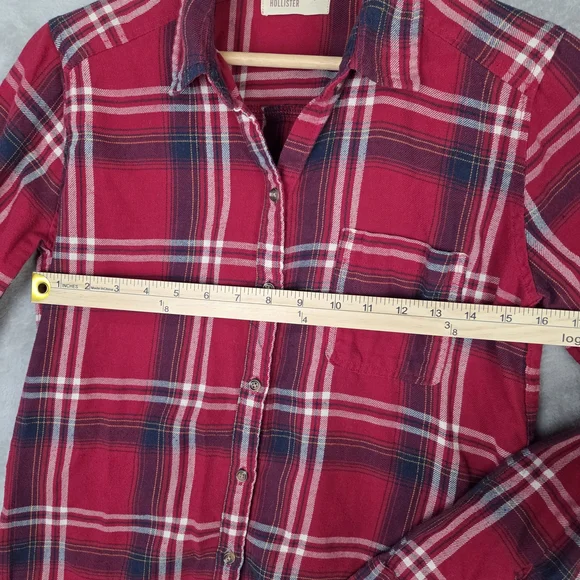 Hollister Red and Blue Plaid Shirt - Picture 3 of 6